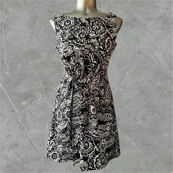 💟Kim Rogers Black and White Floral Dress - Picture 2 of 14